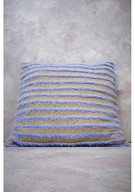 Resim Peraluna Luxury Pıllow Simli Çizgili Triko Yastık Kılıfı 45x45 Cm Açık Lila/gold - Açık Lila 