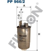 Resim Filtron-Pp9662 Yakit Filtresi Doblo 1.9Jtd 01- - Fiorino 1.3D Mtj 514650036 