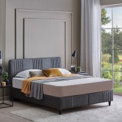 Resim Yataş Bedding Wool Sense Çift Kişilik Baza - Başlık Set - Koyu Gri 