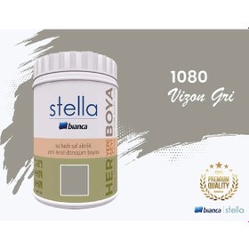 Resim Bianca Stella Su Bazlı Saf Akrilik Boya 1 Litre Vizon Gri 