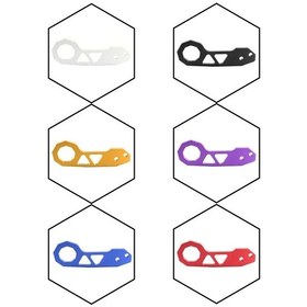 Resim Sones Alüminyum Alaşımlı Arka Çekme Çekme Kancası Römork Halkası Evrensel Araba Oto İçin 2 X Vida Delikli Mor 