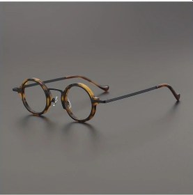 Resim Willowhaven Tortoise Kabuk Desenli Asit Asetat Çerçeveli Retro Yuvarlak Gözlük 