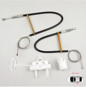 Resim Fiat Linea için Manuel Arka Sol Cam Kriko Seti 51789674 