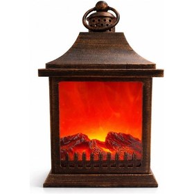 Resim Dekoratif Ledli Şömine Lamba Model 2 