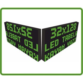 Resim 32X128CM Çift Taraflı LED Tabela Kayan Yazı Wifi (Telefondan Yazı Değiştirme) 