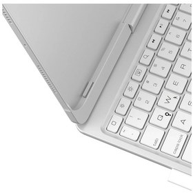 Resim Gld-spt- Newface Apple Uyumlu iPad Pro 11 2024 F11 Ats Kılıf Magic Dönen Klavyeli Tablet Kılıf - Gümüş 