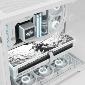 Resim NieR Automata Temalı ARGB Aydınlatmalı Tüm Ekran Kartları ile Uyumlu GPU Backplate (Ekran Kartı Kapağı) - 3 Fanlı GPU Kapağı - Işıksız 