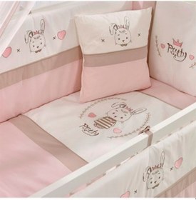 Resim Meltem Kids Pretty Nakışlı Pamuklu Bebek Uyku Seti 60 x 120 CM Pembe 