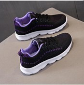 Resim Mor Kadın Hafif Koşu Ayakkabıları Kız Öğrenciler Tenis Spor Koşu Ayakkabıları Yürüyüş Seyahat Rahat Ayakkabılar Kadın İçin Mor 