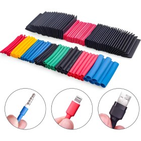 Resim Motoraid 560 Parça Makaron Seti Isı ile Daralan Makaron Renkli Kablo Tamir Onarım Set Kılıf Cırt Cırt 