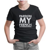 Resim Pardon My French Siyah Çocuk Tshirt 