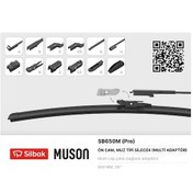 Resim Sılbak Silecek Süpürgesi Muz Tipi Grafitli 650mm 6 Aparatlı IS00-SILBAK SB650M 