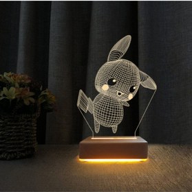 Resim Vipyol 3d Dekoratif Masa Lambası Çocuk Odası Pikachu Gece Lambası 