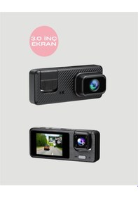 Resim 3 Kanallı Araç Kamerası Full Hd 1080p Kayıt, 2 Ekran, Park Göz 