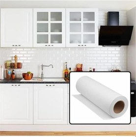 Resim Mat Beyaz Mobilya Ve Dolap Kaplama Folyosu 100 Cm 