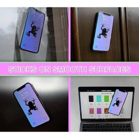 Resim Buççin Beyaz Yapışkanlı Telefon Arkası Yapışkan Telefon Tutucu Dayanıklı Yapışkanlı Vantuzlu Mıknatıslı Bey 