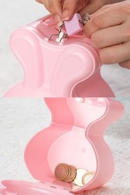 Resim Porsima 041 Pvc Anahtarlı Kilitli Gülenyüz Kumbara Pembe 12,5X15,5Cm 