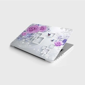 Resim Laptop Sticker Notebook Pc Kaplama Etiketi Gül Kare 