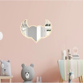 Resim PremiumPort Kanatlı Kalp Figürlü Dekoratif Güvenli Kırılmaz Ayna 