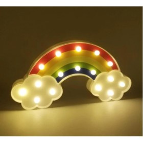 Resim Rengarenk Gökkuşağı Bulut LED Işıklı Gece Lambası 
