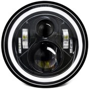 Resim Ranyeek 7 İnç Araba/motosiklet Led Farı H4 Arayüzü 180w 18000lm Sarı-beyaz Işık Ip67 Tek Adet 