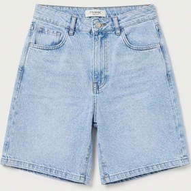 Resim Itsbasic Kadın Ice 4s6-3 Skater Fit Bermuda Denim Şort Ice Rengi 