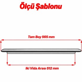 Resim Badem10 Vento Çizgili Soft Füme Çekmece Kulp 512 mm Modern Minimal Gardırop Dolap Mutfak Kulp Aksesuarı 