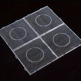 Resim 4 Adet 2.6/5mm Sigorta Boncukları Şeffaf Büyük Kare Pegboards Ütüleme Boncukları Panoları DIY Şablon Erime Boncukları Takı Yapımı Aracı Malzemeleri 