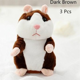 Resim 15CM Little Talking Hamster Toy - Dark brown / 3 