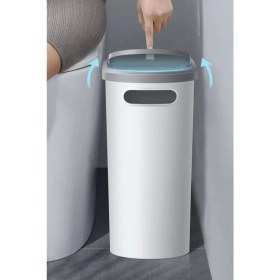 Resim Tr 10 Litre Modern Tasarım Çöp Kovası – Banyo, Ofis, Mutfak Için Hijyenik & Pratik Atık Kutusu, Kre 