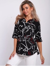 Resim Bentog Büyük Beden Tunik 65019433 Siyah 