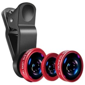 Resim Techno Center Üniversal 3 Lü Telefon Lensi Balık Gözü&geniş Açı&makro Lens 
