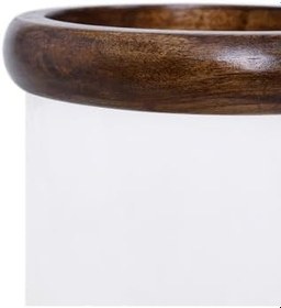 Resim YARGICI Ahşap Detaylı Cam Fener 17X27 Cm, 25YNHA1082C 