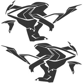 Resim Motiker BAJAJ RS200 KARBON STICKER SET KOMPLE PARÇALI KAPLAMA ETİKET MODELİ 