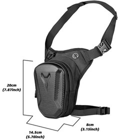 Resim Av A Dos Uniseks Kabuk Korumalı Suya Dayanıklı Motorcu Bacak Çapraz Omuz Bel Çantası 