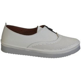 Resim YAZKIŞ Kadın Beyaz Üzeri Fermuar Detaylı 37-41 Ortopedik Taban Günlük Anne Ayakkabısı Beyaz 