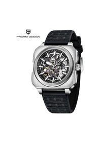 Resim Pagani Design Pd-1791 Erkek 42mm Su Geçirmez By-9020 Otomatik Mekanik Saat Safir Kristal Işıklı Spor Saat Gümüş 