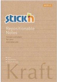 Resim Yapışkanlı Not Kağıdı 150x101 Kraft Çizgili 100yp 2164100 