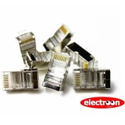 Resim Electroon Cat5 8P8C Metal Jak - 100 Adet 