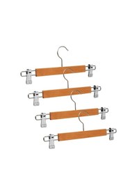 Resim Nyn Ahşap Askı Mandallı Pantolon Etek Askısı Naturel Renk 100 Ade 