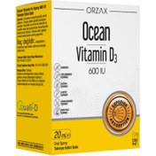 Resim ORZAX Ocean Vitamin D3 600 IU 20 ml Sprey 