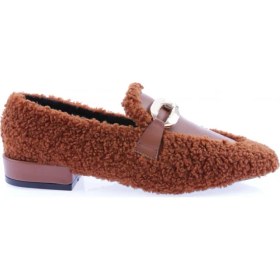 Resim DGN 5270-424 Metal Tokali Peluş Kadin Oxford Ayakkabi 