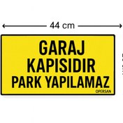 Resim opersan Garaj Kapısıdır Park Yapılamaz Levhası 44x20 Cm Beyaz 