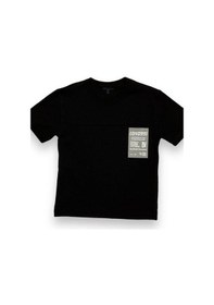 Resim Zekids Erkek Çocuk Pamuklu Baskılı Tshirt-14173 SIYAH 