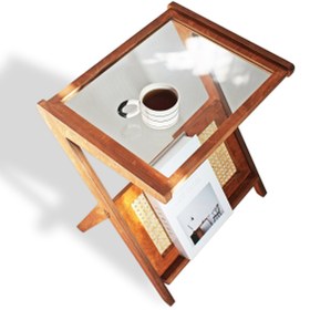 Resim Zeus Dizayn Poseidon Ahşap Yan Sehpa ve Gazetelik 