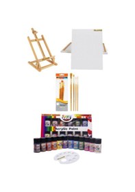 Resim Rich Funny Kids 20 Ml Akrilik Boya 12 Li - Masaüstü Şövale Seti 