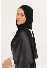 Resim Altobeh Hazır Lüks Pratik Hijablı Şifon Şal Siyah 