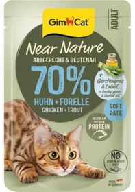 Resim Gimcat Near Nature Tavuklu&alabalıklı Yetişkin Kedi Konservesi 85 Gr 