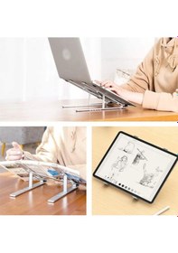 Resim Alüminyum Katlanabilir Ayarlı Dizüstü Laptop Notebook Stand 