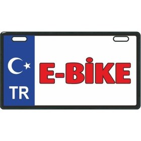 Resim Mavi E-bike E-bike Plakalık 